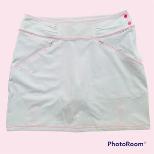 Antigua Skort Golf White Pink Size 8